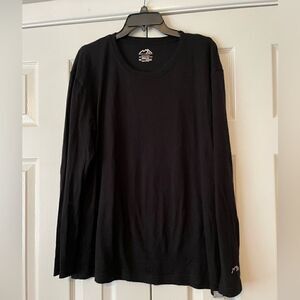 Merinotech Long Sleeved Black Wool Knit Top Size XXL
